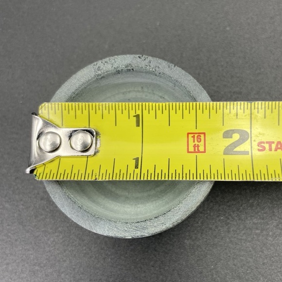 Essential Oil Burner Handcarved Soapstone Gray Om Symbol Made In India - Picture 13 of 14